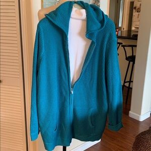Roaman's Teal Knit Sweater